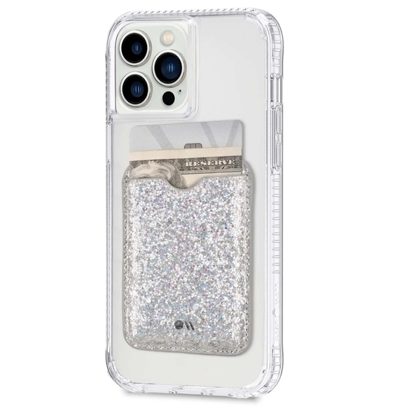 Case•Mate Magnetic Card Holder for iPhone or MagSafe compatible Case in Sparkle - Picture 3 of 8